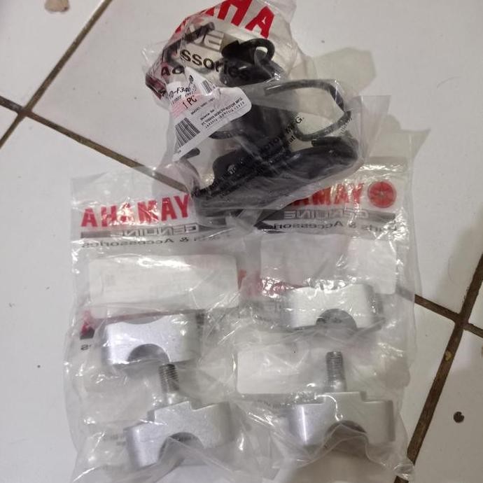 Ready brecket dudukan stang fino karbu set original part Yamaha