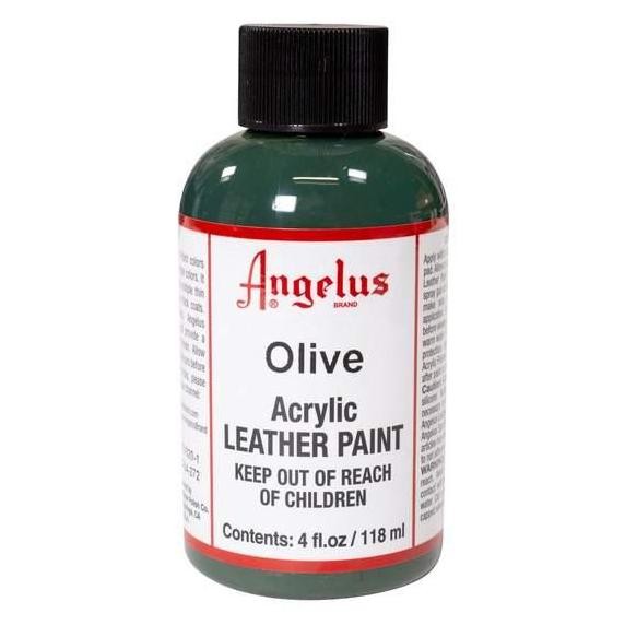 

Angelus Olive Acrylic Leather Paint Cat Bahan Kulit 4 Oz 118Ml Usa