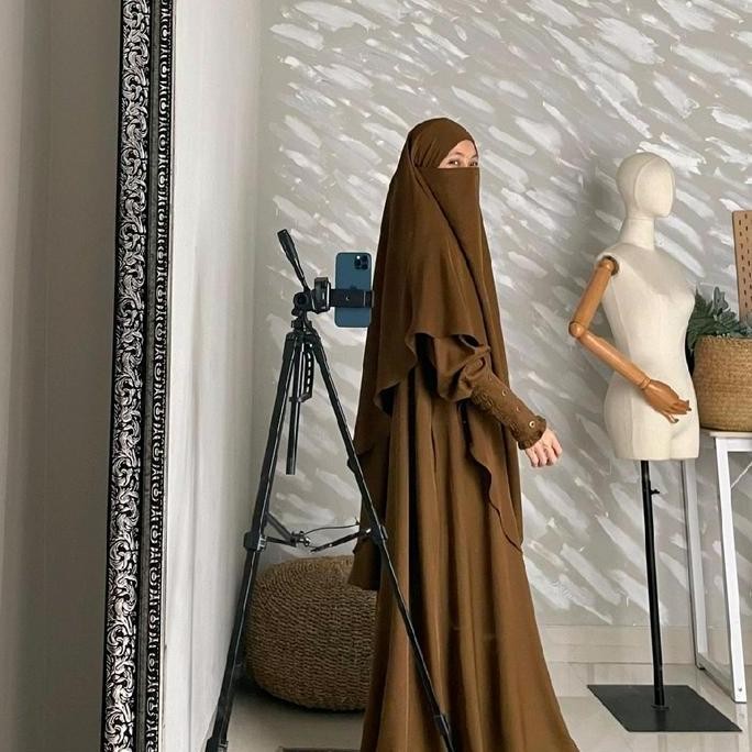 SAFEEA SET GAMIS FRENCH KHIMAR| GAMIS SYAR'I SYARI KEREN