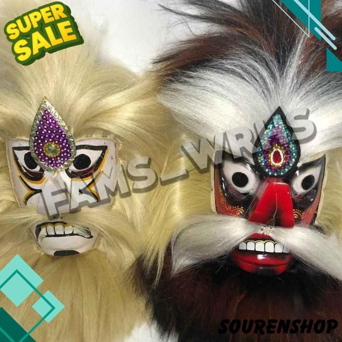 Fams Wrhs Ganongan Kropyok Mahkota Topeng Ganongan Asli Kayu Berkualitas Jawa Timur