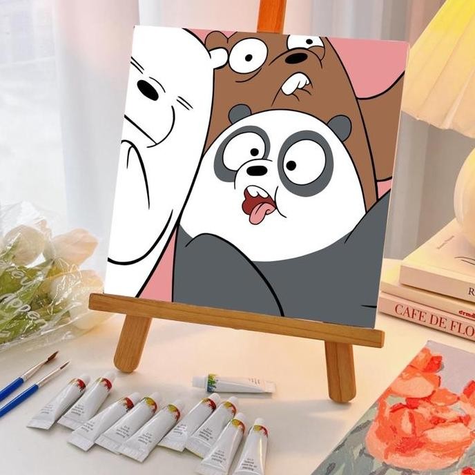 

Paint By Numbers Kit - Bare Bears Series 20X20Cm