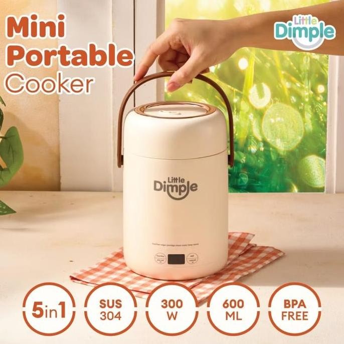LITTLE DIMPLE MINI PORTABLE COOKER - ALAT MASAK MPASI - RICE COOKER MINI - ALAT MASAK PORTABEL