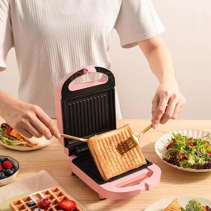 Breakfast Sandwich Maker Pemanggang Roti Toaster Panggangan Roti Bakar Listrik Alat Panggang Roti Sa