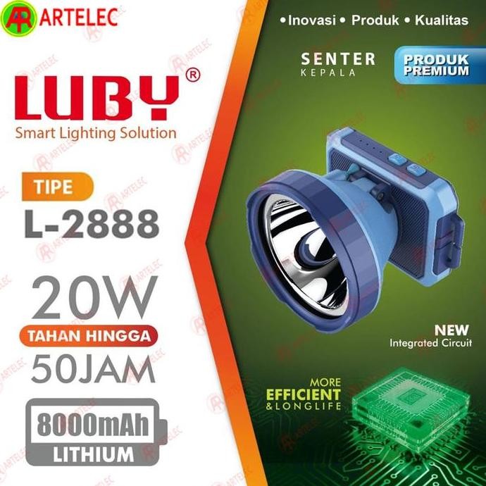 Senter Kepala Luby L-2888-L | L-2888K 20w HeadLight