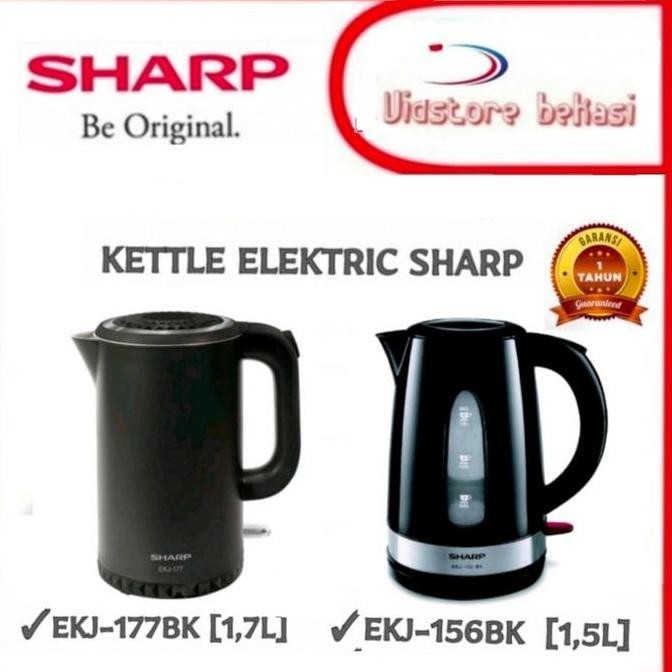 KETTLE SHARP EKJ-177BK/EKJ156 JUG Teko Listrik pemanas Air 100% ORI