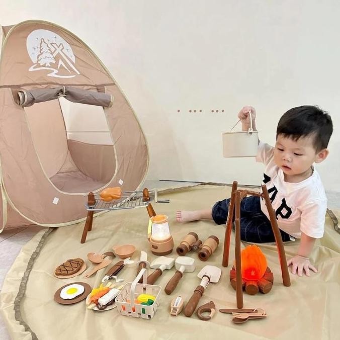 CODMAINAN KEMPING SET ANAK LENGKAP DENGAN ALAT MASAK MASAKAN / TENDA KEMAH ANAK / CAMPING SET PRETEN