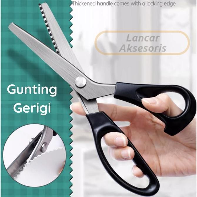 

Tersedia Gunting Zigzag Jahit Segitiga 9 Inch - Gunting Kain Gerigi Pita Renda Kerajinan Jahit