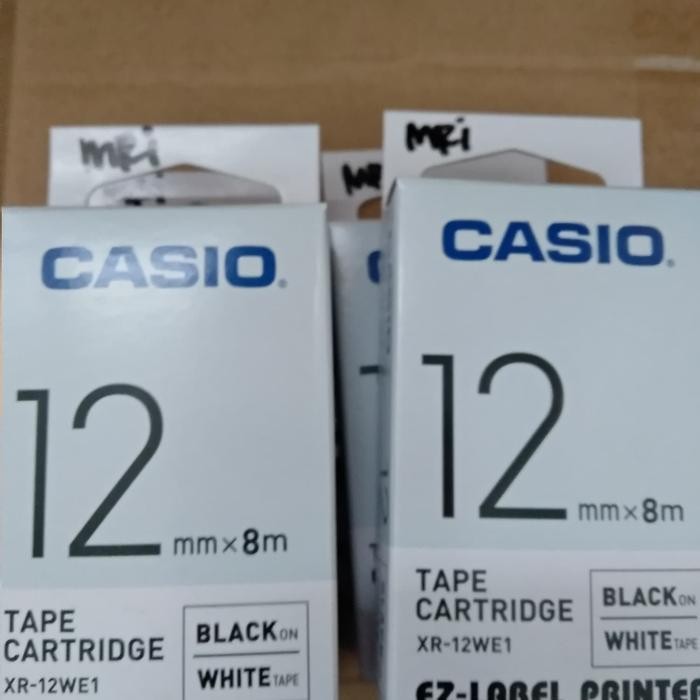 

Ez- Label Printer Casio 12 Mm Black & White Original Original Dan Terpercaya