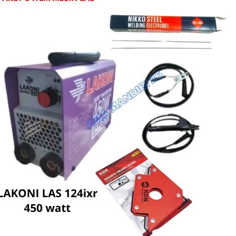 Terlaris Mesin Las Lakoni 450Wat Paket Lengkap + Kawat Las 2.0Mm + Siku Magnet 3Inch
