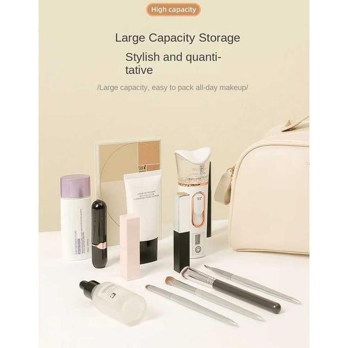 TAS TRAVEL POUCH MAKE UP ORGANIZER TOILETRY BAG PU LEATHER