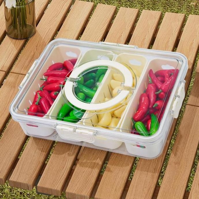 SALE CONTAINER KULKAS TUTUP TRANSPARAN TEMPAT PENYIMPANAN MAKANAN + SARINGAN