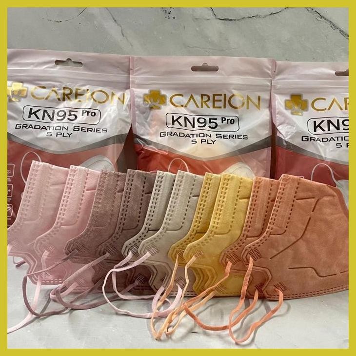 (VIRAL PRODUK) NEW USER ZONE KN95 PRO CARIEON GRADATION SHRIM/KN95 PRO SATU PACK SUDAH MIX WARNA /BE