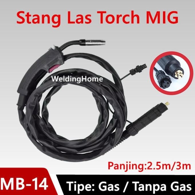 Terlaris Torch Mb14 Stang Las Torch Mig Co2 Mb 14 Ak Welding Torch 2.5M 3M Mb14 Mb-14