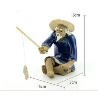 AL Ornamen Orang Mancing Aguarium Aquascape Hiasan Akuarium Ceramic