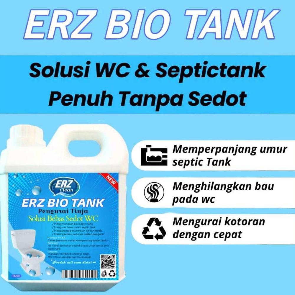 ERZ CLEAN Bio Tank 1 Liter Solusi Septictank WC Penuh Tanpa Sedot Pengurai Bakteri Penghilang Bau WC