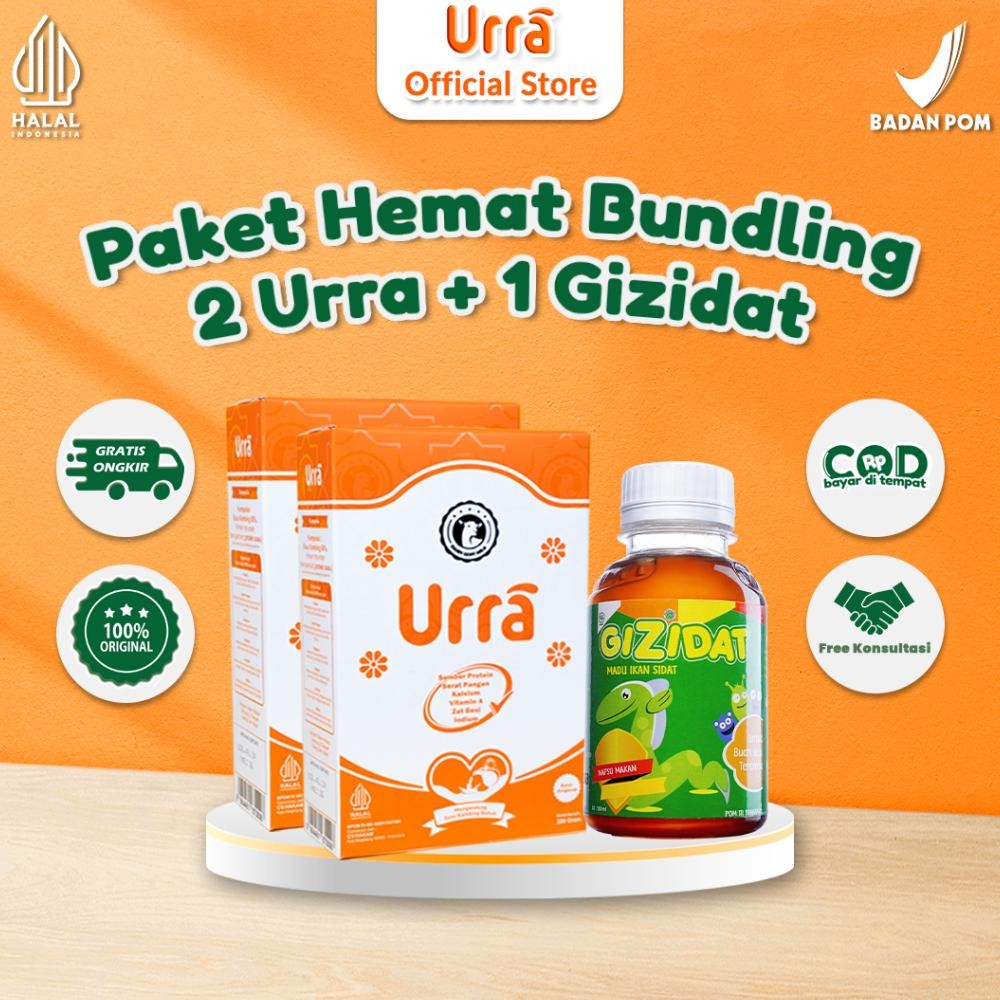 

NO_MORE [Paket Bundling] Urra Susu Kambing Saanen 2 Box dan Gizidat Madu Penambah Nafsu Makan 1 Botol