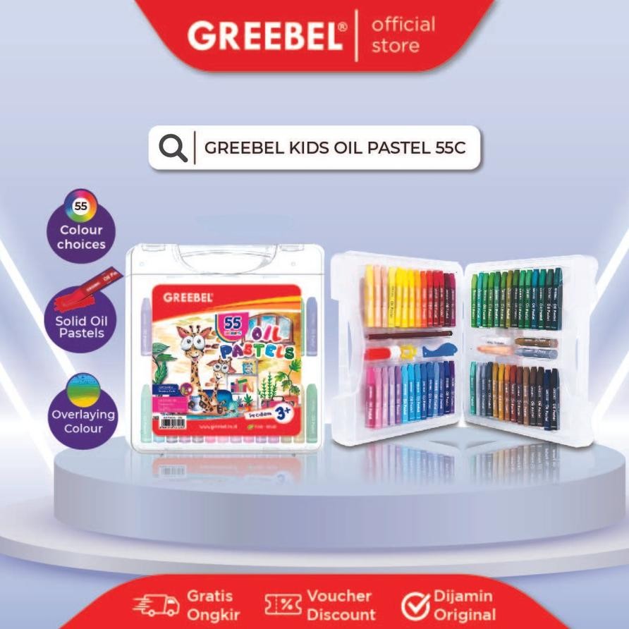 

Crayon Greebel 55 Warna / Oil Pastel Greebel 55 Warna Nugi