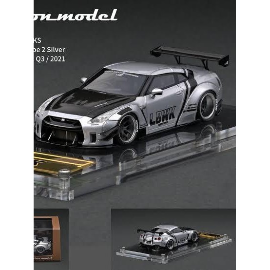Ignition Model 1/64 LBWK Nissan GTR R35 Type 2 Silver IG2369