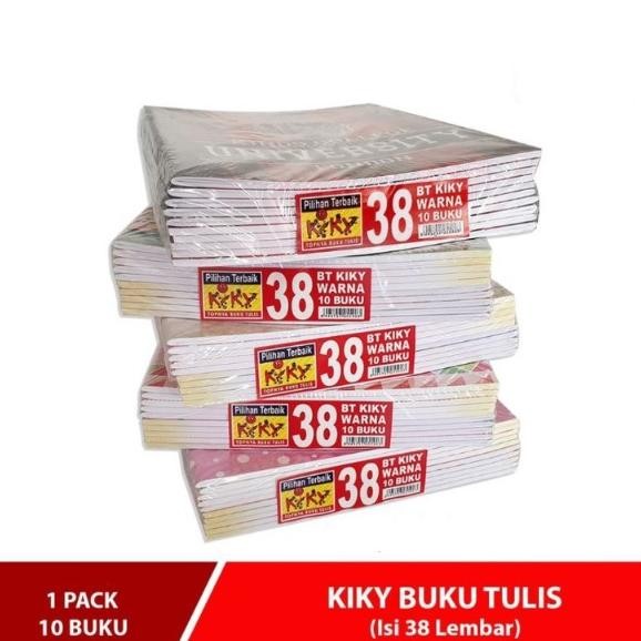 

Buku Tulis KIKY Isi 10 Buku / Buku Tulis Sekolah OKEY 38 Lembar Nugi