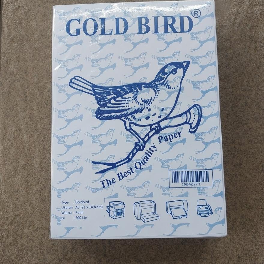 

Gold Bird Kertas Buram A4 A5 HVS F4 Folio Isi 500 Lembar / Kertas Folio HVS 500 Lembar / Kertas Koran / Kertas Flipchart Nugi