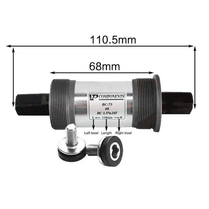 Square Bottom Bracket Sepeda Mountain Bicycle / Bottom Bracket Kotak Bearing