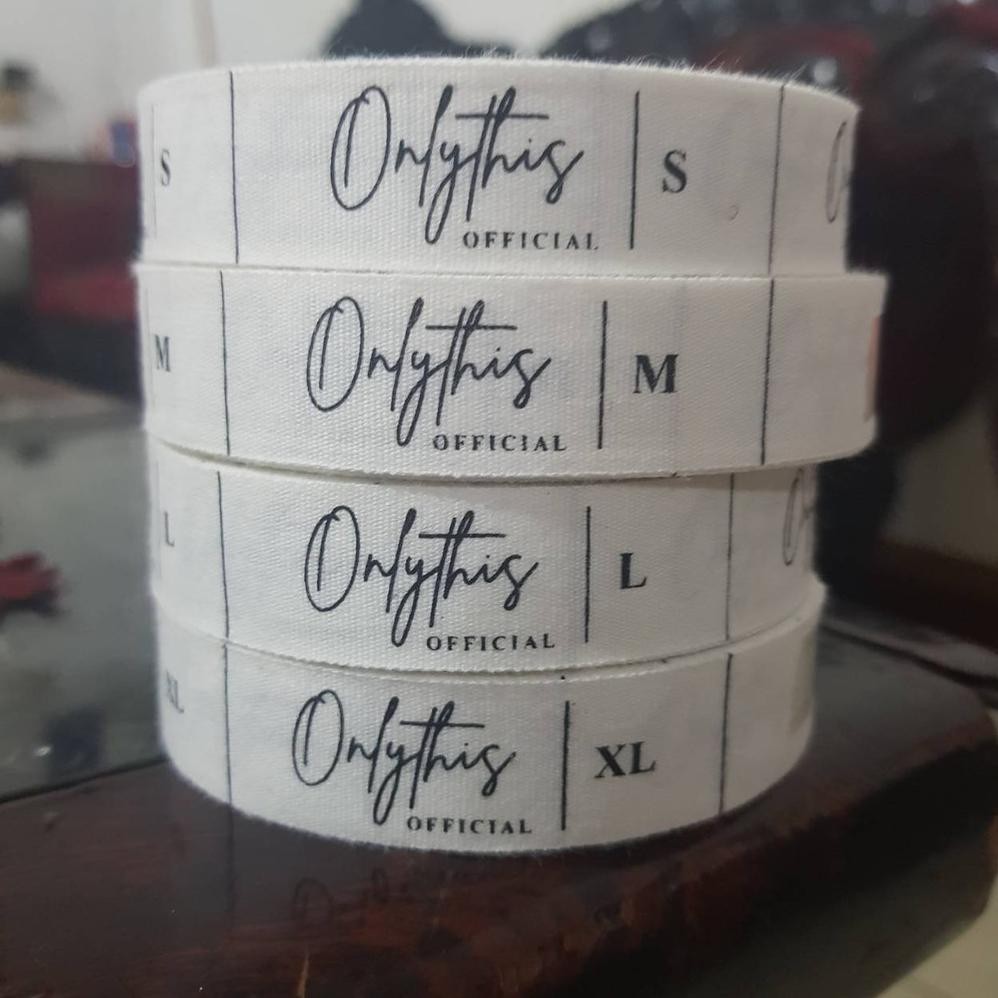 

Sablon Label baju/Label hijab/Pita Tali Hampers Bahan Katun 1.5cm, 2cm, 2.5cm, 3cm Nugi