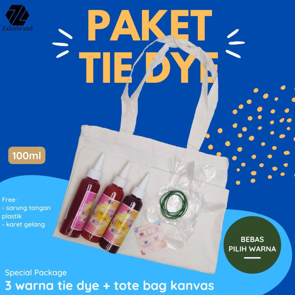 

Tie Dye Kit Tote Bag Kanvas Viral Paket DIY Tote Bag Tie Dye Nugi