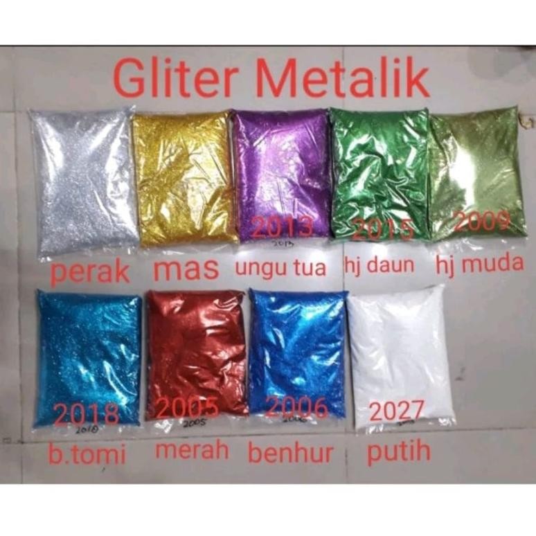 

( 1 KILO ) GLITER METALIK , BUBUK GLITER MURAH Nugi