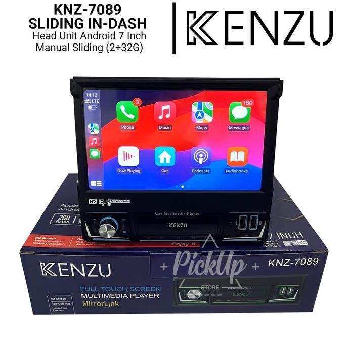 Head Unit Android Single DIN KENZU-7 Sliding InDash