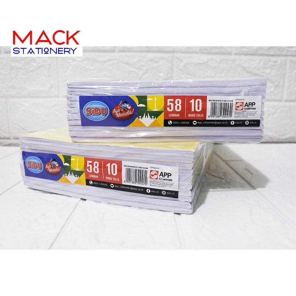 

Buku Tulis SIDU 58 Lembar ( ISI 10 BUKU) Nugi