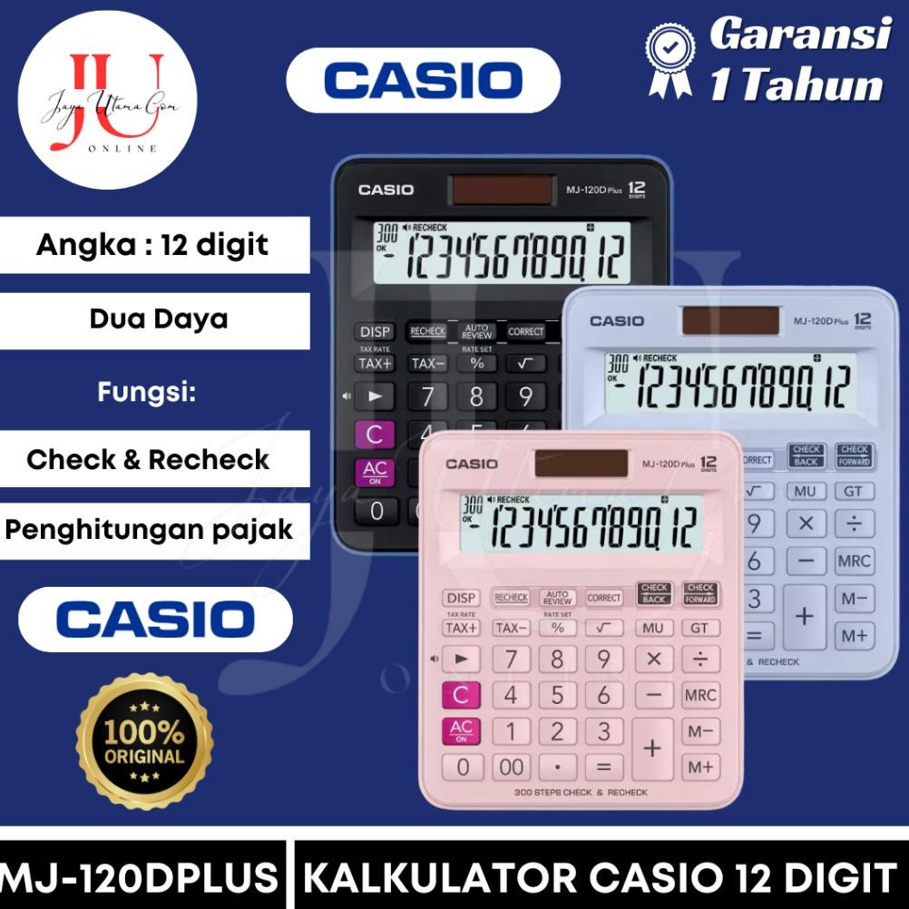 

Kalkulator Casio MJ 120D / MJ 100D PLUS CHECK CORRECT Nugi