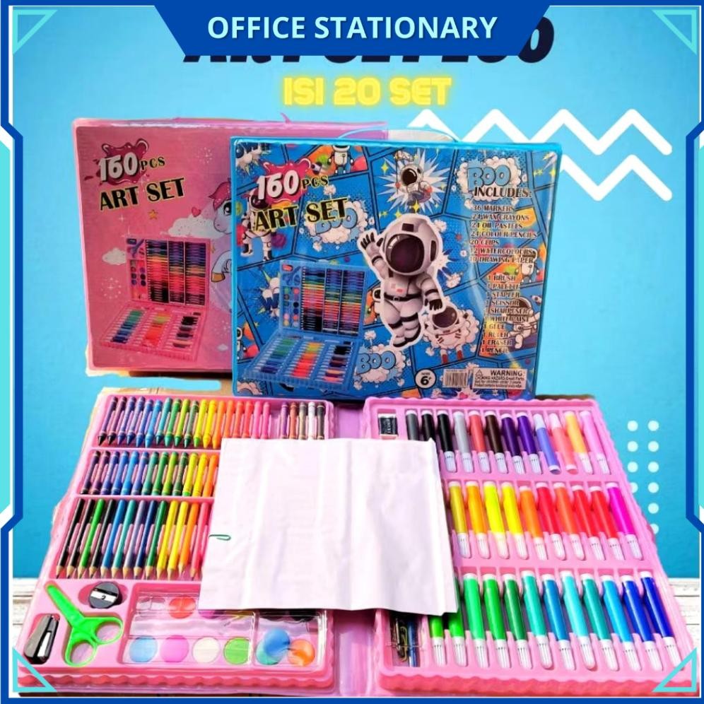 

OFS CRAYON ISI 160PCS CRAYON ANAK SET LENGKAP ART SET MEWARNAI Nugi