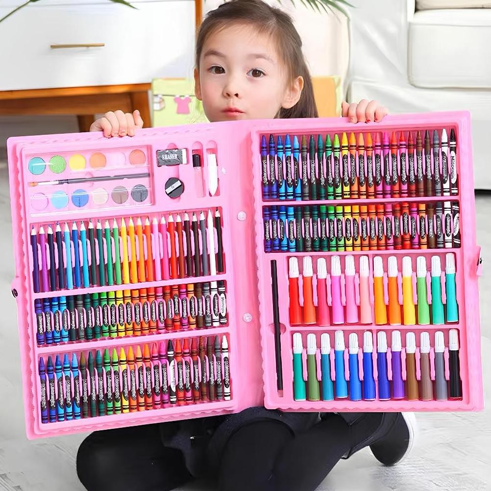 

Crayon set 150 PCS Super Mega Art Set |Krayon Pastel Cat Lukis Anak Pensil Warna Art Set Peralatan Menggambar Mewarnai Nugi