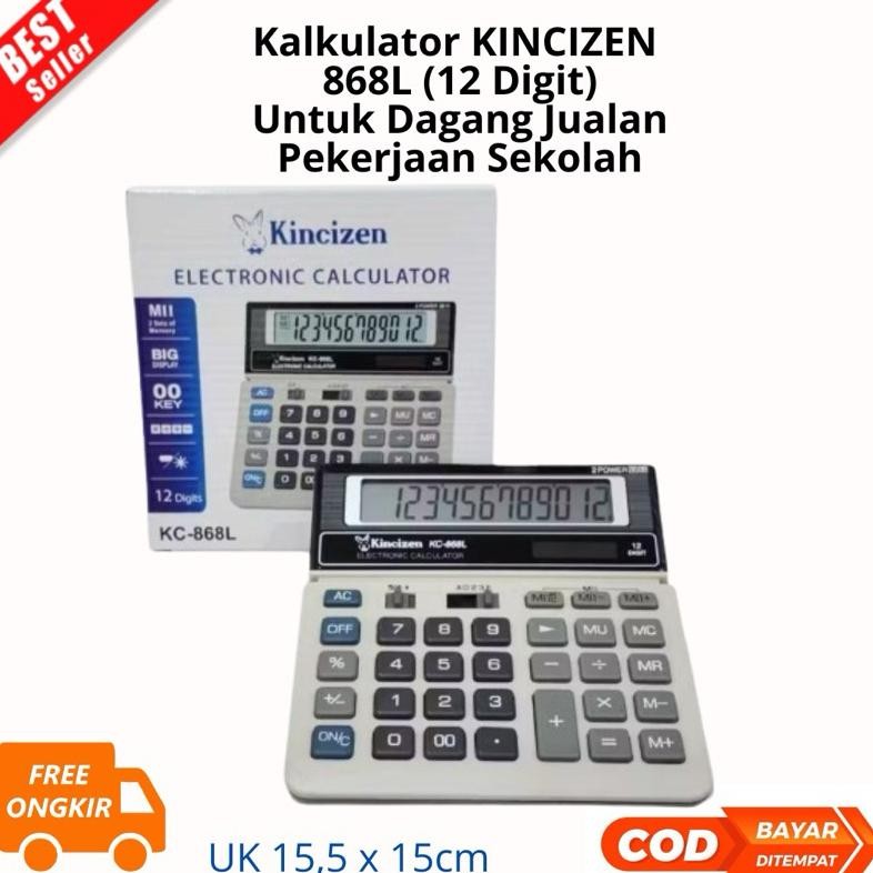 

Kalkulator KINCIZEN 12 Digit & 14 Digit KC 868L KC 8614 Dagang / Kantor / Sekolah Nugi