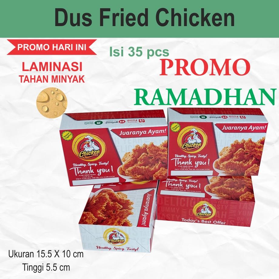 KFC AYAM Box Fried Chicken Ayam isi 35/ Dus Fried Chicken / kardus Fried Chicken / Box Ayam Goreng /