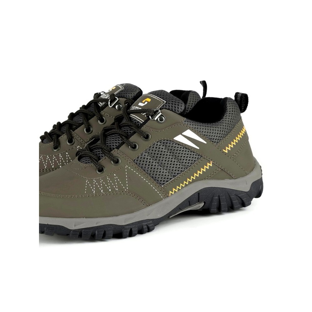 Khamzo Sepatu Sneakers Pria Outdoor Adventure D04 Original Import Kasual Kulit Terbaru