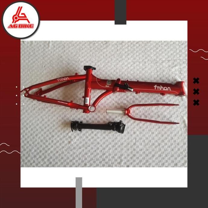 FRAME FORK HP FNHON BLAST MERAH HANDLEPOST DISCBRAKE NOT STORM GUST ORIGINAL DAN TERPERCAYA