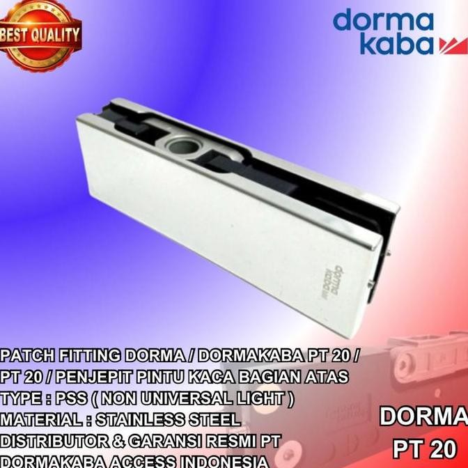 Dorma Pt 20/Pt20 Dormakaba Penjepit Pintu Kaca Atas Patch Fitting