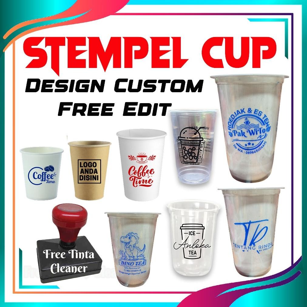 

Stempel Gelas Cup / Plastik / Sterofom / Kayu Nugi