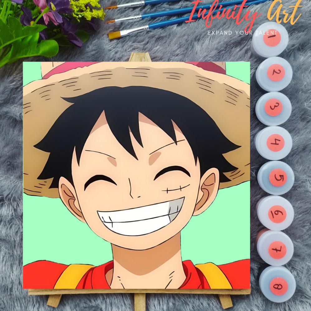 

Paint by Number [ One Piece ] Monkey D Luffy Jerami Paint By Number Anime 20x20 cm Paint by Number Kit DIY canvas painting Kit mewarnai lukisan with wooden frame numbers kanvas painting kit with frame siap lukis oil painting paint by number customs buku