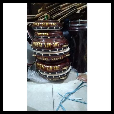 SABLON UKIR NAMA KULIT KAYU REBANA KASIDAH HADROH MARAWIS PER SET