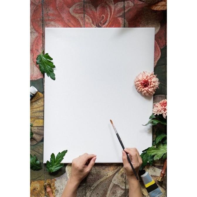 

Kanvas ukuran 40x50 Putih Nugi