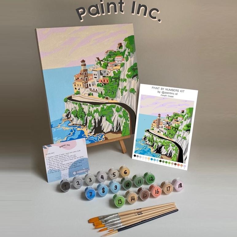 

Paint by Numbers Kit: Amalfi Coast | Paint Inc. ID | Painting Kit Nugi