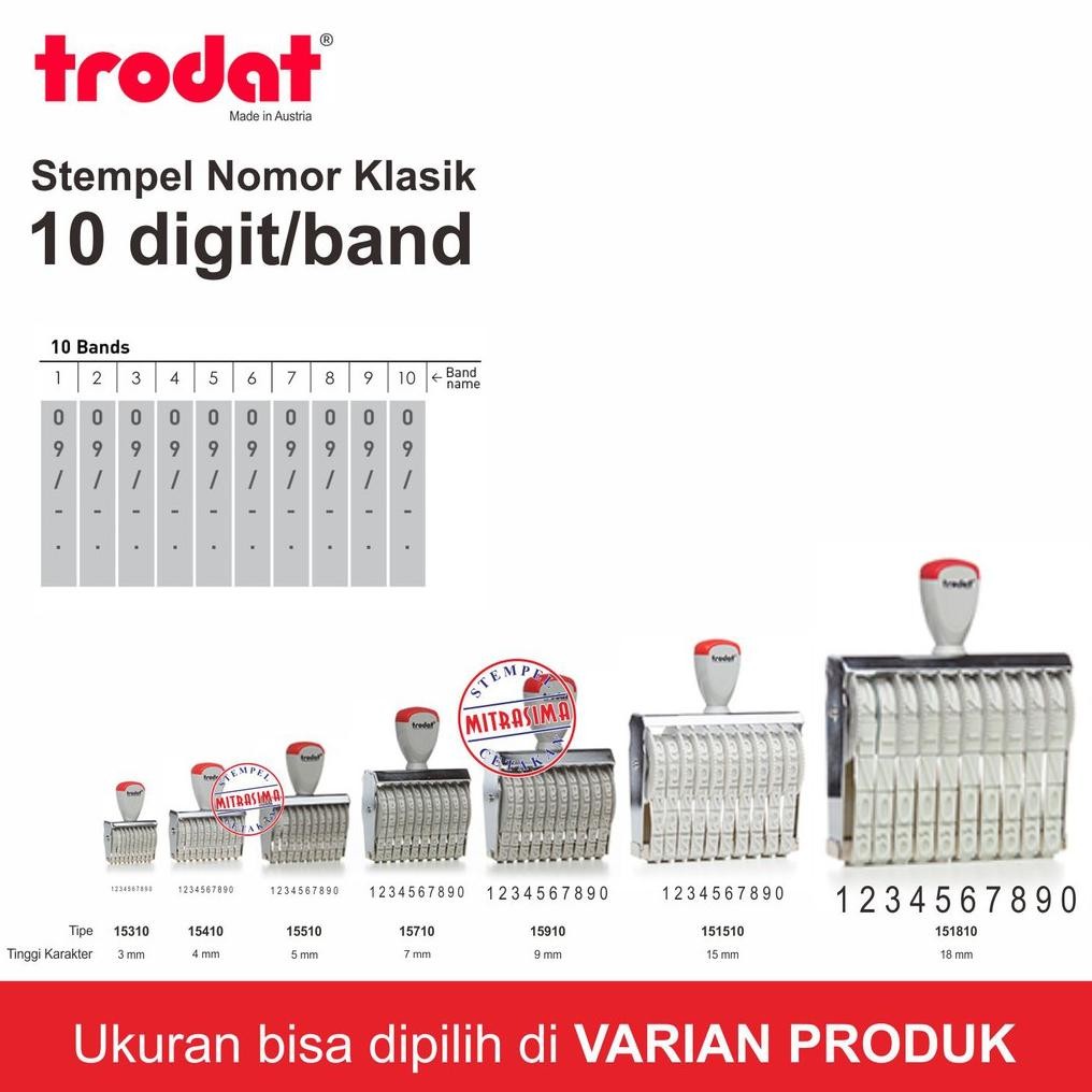 

Stempel klasik nomor merk Trodat 10 digit Nugi