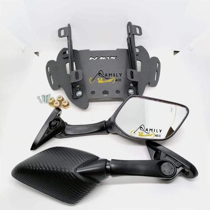 Spion R25 Carbon Pendek + Seo Windshield Motor Nmax New n Nmax OLD