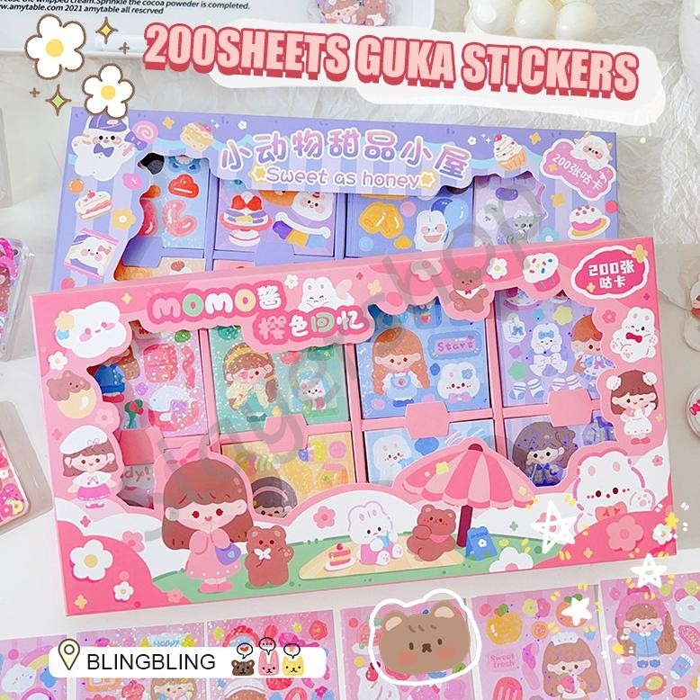 

Stiker Box Momo 1 Box Isi 100 Lembar Sticker Glitter Nugi