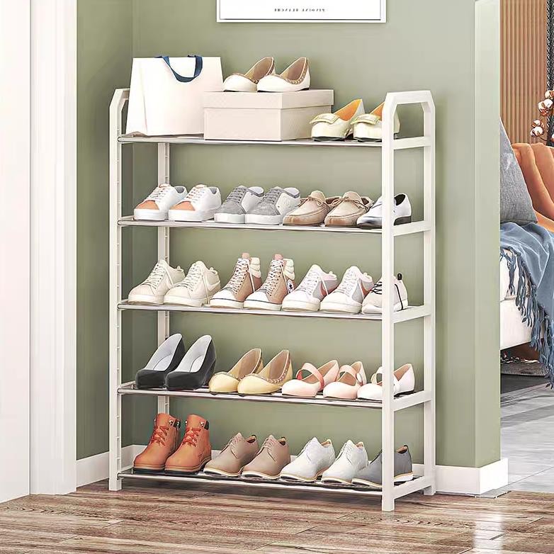 CODConfigear 5 Layers Minimalis Rak Sepatu Besi Stainless Bertingkat Rak Sandal Dan Sepatu Rak Susun