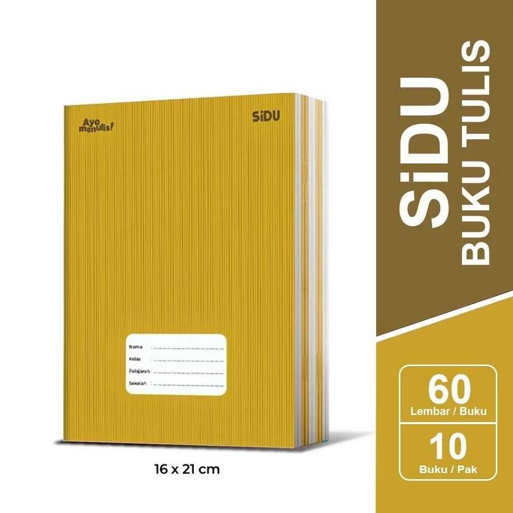 

Buku Tulis Sidu Cover Sampul Nama isi 60 Lembar / Buku Sidu Craft 60 Lembar (1 Pack isi 10 Buku) Nugi