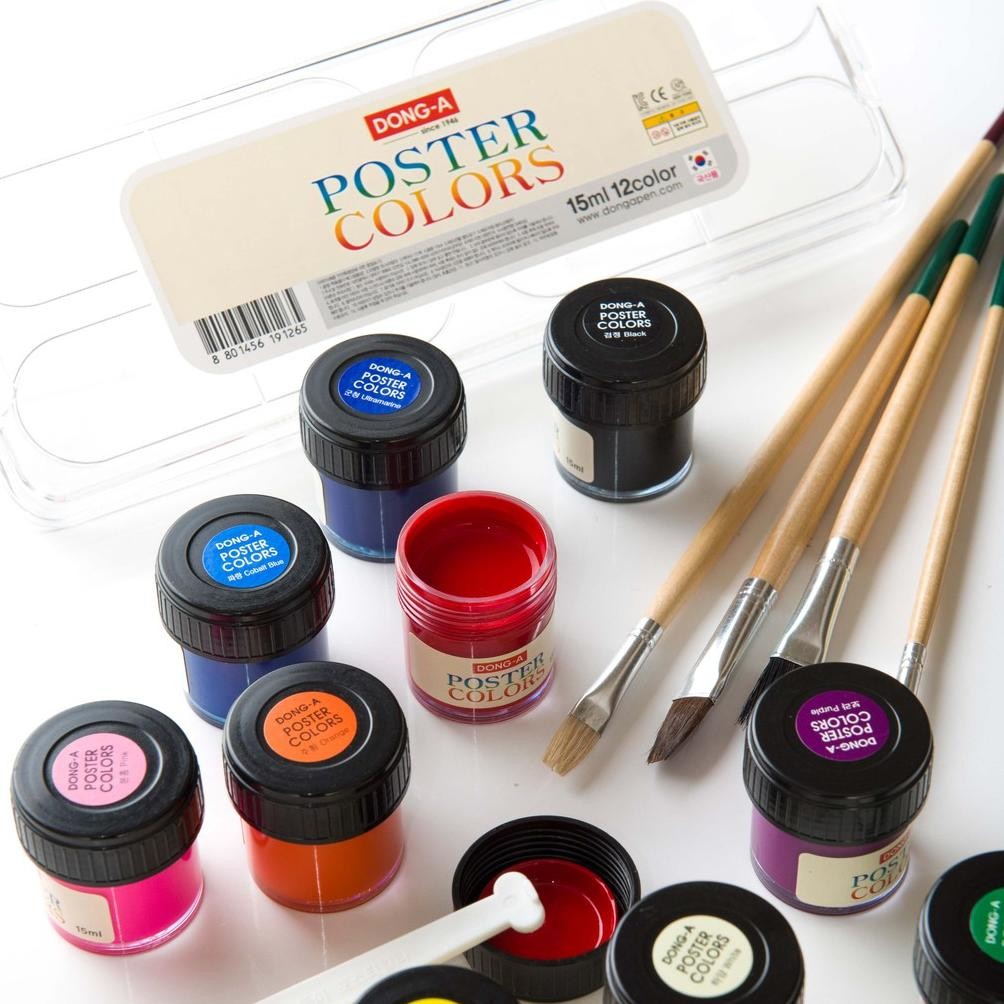 

Poster Color/ Cat Air Dong-A 12 warna/set 15 ml Nugi