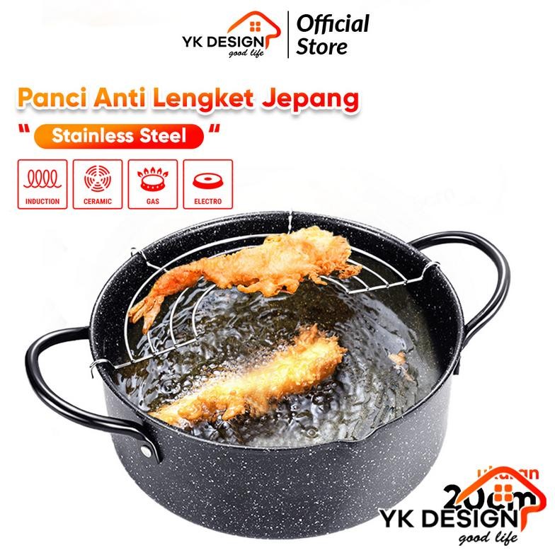 TKIS By YK DESIGN Panci Penggorengan Teflon Frypan Cookware Anti Lengket Diameter 20 Cm TK-829